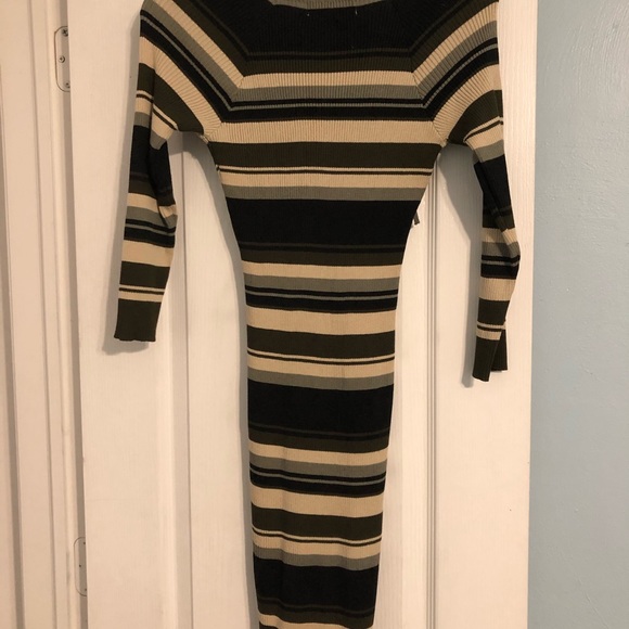 Pink Rose Striped Sweater Dress - Picture 3 of 4